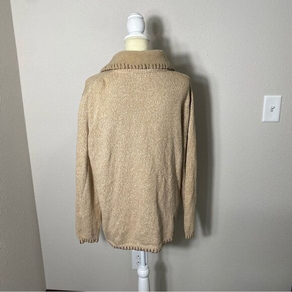 A Little Extra Spice Ramie/Cotton Blend Zipper Front Cardigan Sweater Women's 1X - Picture 8 of 16